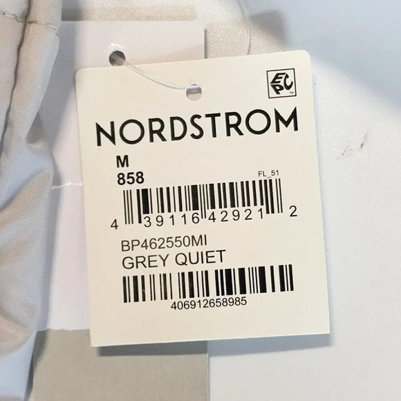 BP Nordstrom Puffer Warm Oversized Long Sleeve Jacket in Grey Quiet Size M NWT - Picture 6 of 11